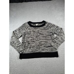 Eileen Fisher Sweater Womens MEDIUM Pull Over Long Sleeve Organic Linen Career